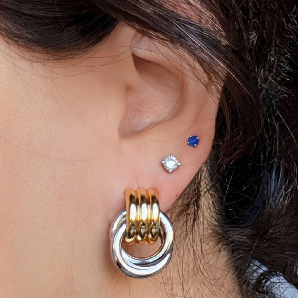 DANNIJO Gold and Silver Hallie Earrings